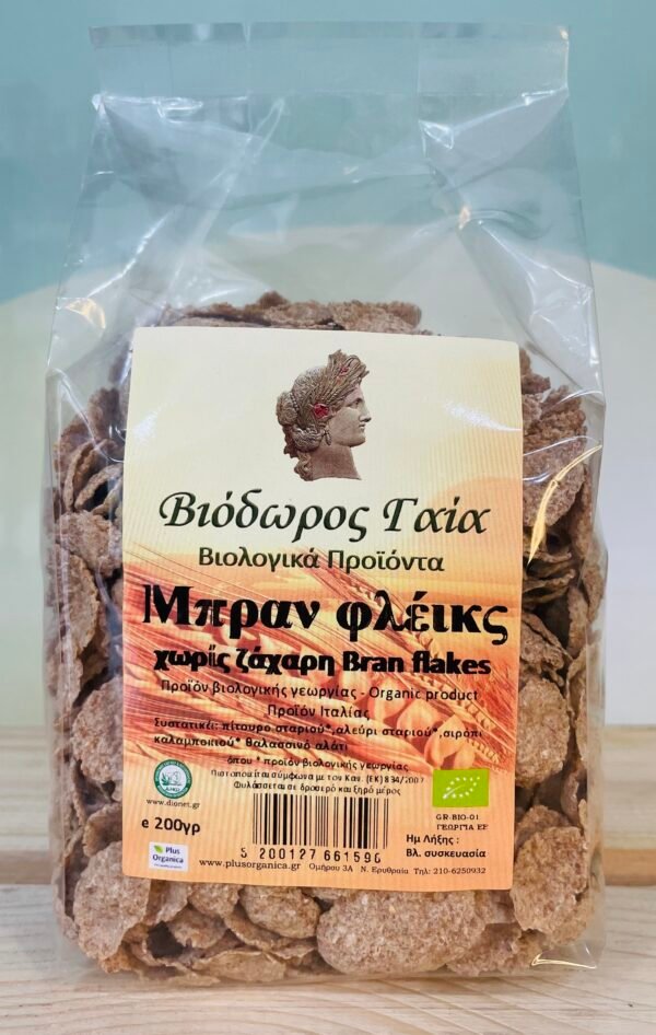 Bran Flakes χωρίς ζάχαρη Βιόδωρος Γαια 200γρ
