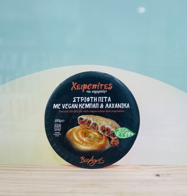 Στριφτή πίτα με vegan κεμπάπ & λαχανικά 200γρ ΒιοΑγρός